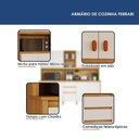 Ver imagem 3 de Armário de Cozinha Ferrari 8P 3g MDF-MDP 218cm Off White Cinamomo Valdemóveis