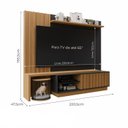 Ver imagem 3 de Estante Home Para TV até 65 Polegadas 1 Porta Sândalo com Mesa Puff Sândalo Espresso Moveis