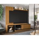 Ver imagem 1 de Estante Home Para TV até 65 Polegadas 1 Porta Sândalo com Mesa Puff Sândalo Espresso Moveis