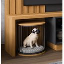 Ver imagem 4 de Estante Home Para TV até 65 Polegadas 1 Porta Sândalo com Mesa Puff Sândalo Espresso Moveis