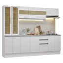 Ver imagem 3 de Armário de Cozinha Completa 100% Mdf 240 Cm Branco Smart Madesa 01