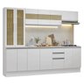 Armário de Cozinha Completa 100% Mdf 240 Cm Branco Smart Madesa 01 - 3