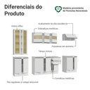 Ver imagem 5 de Armário de Cozinha Completa 100% Mdf 240 Cm Branco Smart Madesa 01