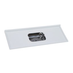 Pia de Cozinha em Mármore Sintético com Cuba em Aço Inox 150cmx55cm Aj Rorato - 2