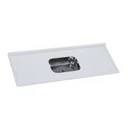 Ver imagem 2 de Pia de Cozinha em Mármore Sintético com Cuba em Aço Inox 150cmx55cm Aj Rorato