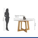 Ver imagem 2 de Conjunto Mesa Arizona 120cm com 4 Cadeiras Arizona Tampo Redondo Plus com Vidro