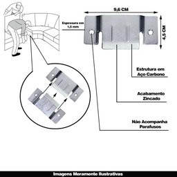 8 Pares De Conector De Encaixe Para Móveis - 7