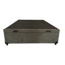 Ver imagem 1 de Cama Box Baú Viúvao Suede Cinza Com 128cm de Largura
