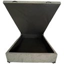 Ver imagem 2 de Cama Box Baú Viúvao Suede Cinza Com 128cm de Largura