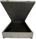 Ver imagem 2 de Cama Box Baú Viúvao Suede Cinza Com 128cm de Largura