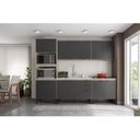 Ver imagem 1 de Cozinha Completa Modulada Firenze 05 Peças 14 Portas e 02 Gavetas Cinza/Avena Touch/Grafito
