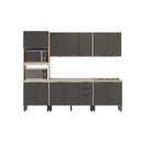 Ver imagem 6 de Cozinha Completa Modulada Firenze 05 Peças 14 Portas e 02 Gavetas Cinza/Avena Touch/Grafito