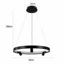 Ver imagem 3 de Pendente Lilla Led 3000k Preto 60cm