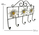 Ver imagem 2 de Cabide com Flor Artesanal Rústico Decorativo de Ferro para Quarto de Parede Libertas Rosas Artesanat
