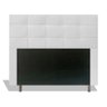 Cabeceira Estofada Lia 160 cm Para Cama Box Quarto Queen Size MV Estofados Sintético Branco - 1