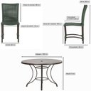Ver imagem 2 de 4 Cadeiras Cannes Corda Náutica e Mesa com Tampo Ripado 1,00m em Alumínio com Pintura Eletrostática