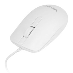 Mouse Usb Dynamic Slim Branco 1600 Dpi Cabo 1,8m - Vinik - Dm126b - 2