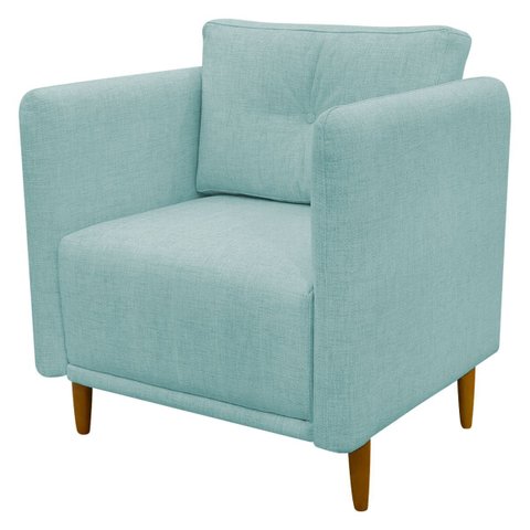 Poltrona Decorativa Luxo para Sala Recepção Consultório Escritório Aviv Linho Premium
