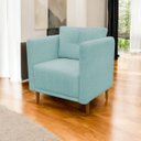 Ver imagem 2 de Poltrona Decorativa Luxo para Sala Recepção Consultório Escritório Aviv Linho Premium