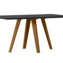 Ver imagem 2 de Mesa para Sala de Jantar Tampo com Vidro/MDF 160cm Base Madeira Maciça Mariah