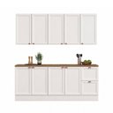 Ver imagem 3 de Cozinha Completa Modulada 4 Peças 9 Portas 2 Gavetas Unna Yescasa Branco