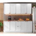 Ver imagem 5 de Cozinha Completa Modulada 4 Peças 9 Portas 2 Gavetas Unna Yescasa Branco