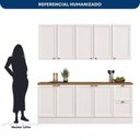 Ver imagem 5 de Cozinha Completa Modulada 4 Peças 9 Portas 2 Gavetas Unna Yescasa Branco