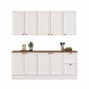 Ver imagem 3 de Cozinha Completa Modulada 4 Peças 9 Portas 2 Gavetas Unna Yescasa Branco