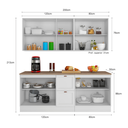 Ver imagem 4 de Cozinha Completa Modulada 4 Peças 9 Portas 2 Gavetas Unna Yescasa Branco