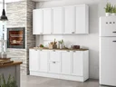 Ver imagem 1 de Cozinha Completa Modulada 4 Peças 9 Portas 2 Gavetas Unna Yescasa Branco