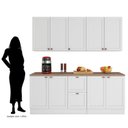 Ver imagem 6 de Cozinha Completa Modulada 4 Peças 9 Portas 2 Gavetas Unna Yescasa Branco