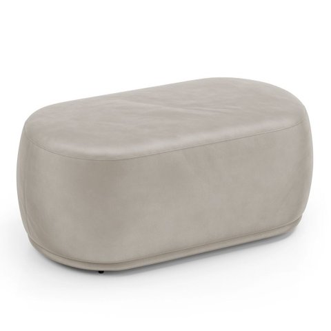 Puff Decorativo Orgânico Living Molly 02 Lugares Veludo Bege - Abmaza