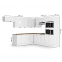 Ver imagem 3 de Cozinha Completa Modulada Americana 10 Peças Paneleiro Torre Quente e Balcão com Tampo Unna Yescasa Branco