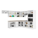 Ver imagem 4 de Cozinha Completa Modulada Americana 10 Peças Paneleiro Torre Quente e Balcão com Tampo Unna Yescasa Branco