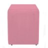 Puf Puf Banqueta Cubo Quadrado Decorativo Suede Rosê - 1