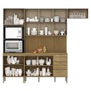 Ver imagem 3 de Armário de Cozinha Completa com Balcão com Tampo 10 Portas Dubai - Freijó/vanilla/com Ripado