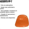 Assento para Estádio Banco Cadeira Concha Pp-7 Proteção Uv Laranja - 4