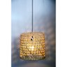 Luminária Pendente Lustre Palha de Taboa Rústico 1 Peça com Fio Completo de 1 Metro:p 25x23 - 1