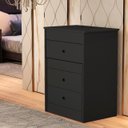 Ver imagem 4 de Penteadeira com Gavetas Espelho e Banqueta Branca Olivia Mdf:preto