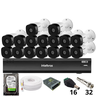 Kit 16 Câmeras Intelbras 1220b Full Hd Dvr Intelbras Imhdx 3132 Inteligência Artificial Hd 1tb - 4