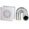 Kit Completo Exaustor Banheiro + 2m Duto - 100mm - 1