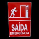Ver imagem 2 de Placa de Sinalização Saida de Emergencia 20 X 30 Cm Vermelha