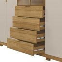 Ver imagem 6 de Guarda Roupa Casal 6 Portas 4 Gavetas com Espelho Dubai Marrom/Nature/Fendi