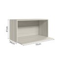 Ver imagem 2 de Armario Aereo Porta Microondas Mdf 70 Cm Kali 15219 Bianco Toq Nicioli