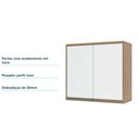 Ver imagem 2 de Armário Aéreo 80cm 2 Portas 1 Prateleira Mel Vanilla