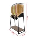 Ver imagem 2 de Dispenser 5 Módulos 35 Litros ou 15 Kilos Armazenamento Ração Grãos Cereais Preto Mec Pet