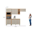 Ver imagem 3 de Cozinha Compacta Modulada 4 Peças com Torre Quente Allure Marrom/Jequitibá/Gris Fosco
