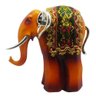 Elefante Indiano Estatueta para Enfeite Laranja Avermelhado - 1