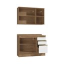 Ver imagem 5 de Armário de Cozinha Compacta 100% Mdf 120cm Nogueira/branco Celeste Kappesberg