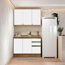 Ver imagem 2 de Armário de Cozinha Compacta 100% Mdf 120cm Nogueira/branco Celeste Kappesberg